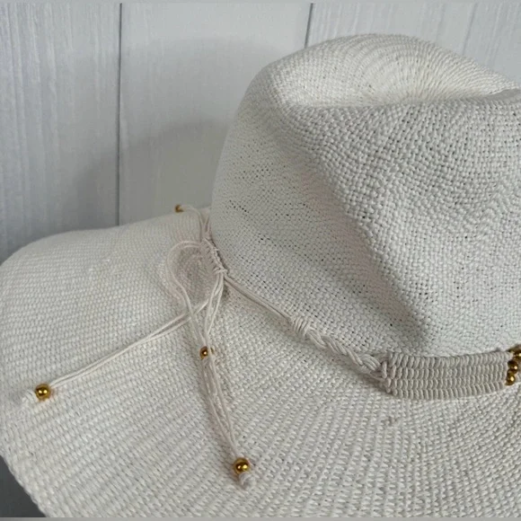 Niki Beach Saylor Elegant Cream Wide-Brim Hat - Picture 2 of 6